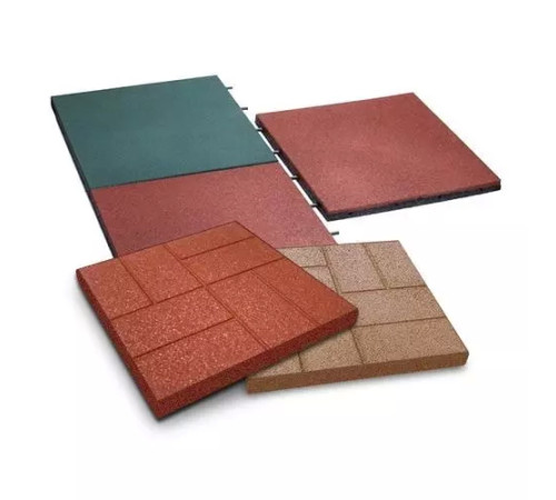 Плитка резиновая 500x500x15 мм Квадрат ТУ купить в Бресте  